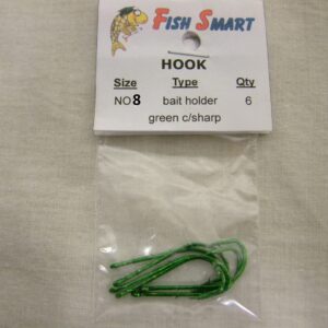 HOOK GREEN bait holder no 8 x6