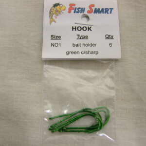 HOOK GREEN bait holder no1 x6