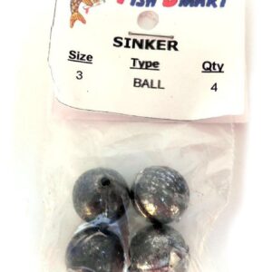 SINKER BALL  NO.3 X 4PCS