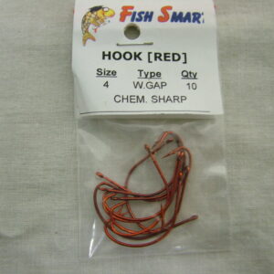HOOK RED W/G No 4 P/P10